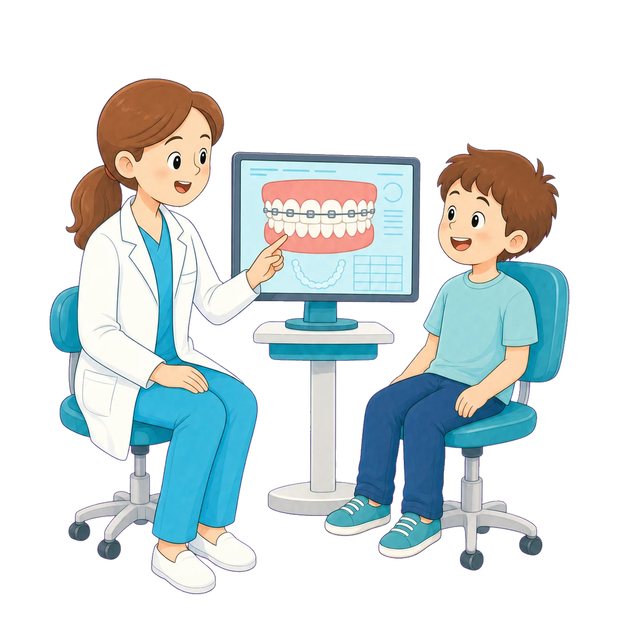 Child having an orthodontic consultation at Didcot Dental Studio